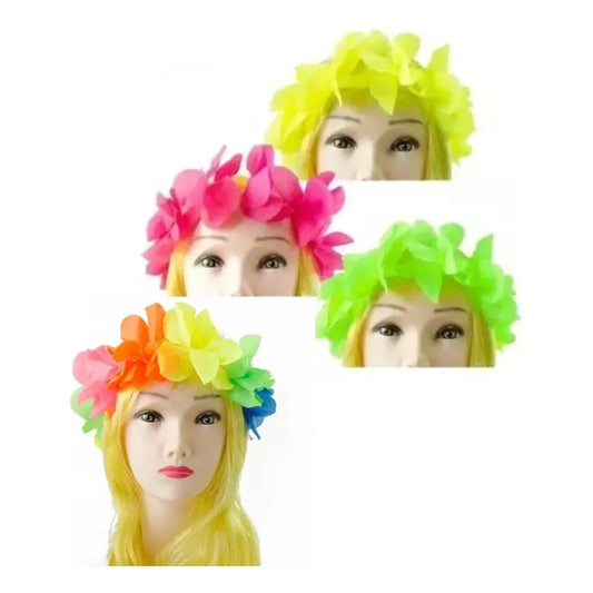 Pack 6 Cintillos Fluor Surtidos En Colores Cotillón Fiesta Surtido Fluor (verde, Rosado, Amarillo, Naranja, Celeste)