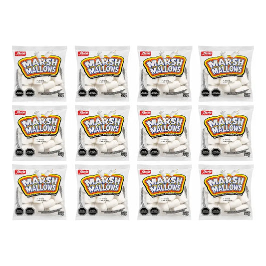 Pack 12 Marshmallows Fruna 30g Malvaviscos Dulces