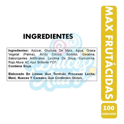 Masticable Max Frutacidas Colombina (contiene 100 Unidades)