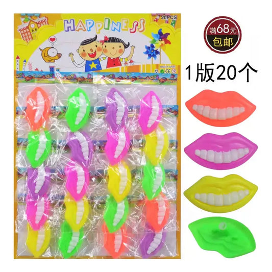 Pitos De Boca Con Dientes Cotillón Fiesta Pack 20 Unidades
