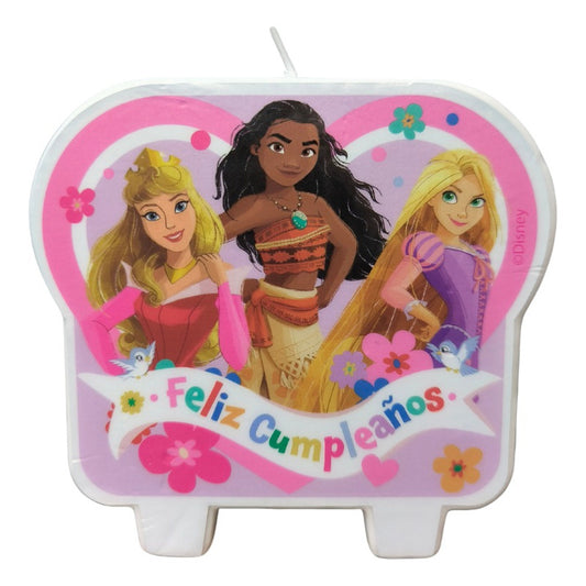 Vela Cumpleaños Princesas Disney Y Rapunzel