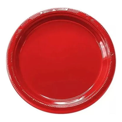 Pack 10 Platos Plásticos De Color A Elección Celebraciones