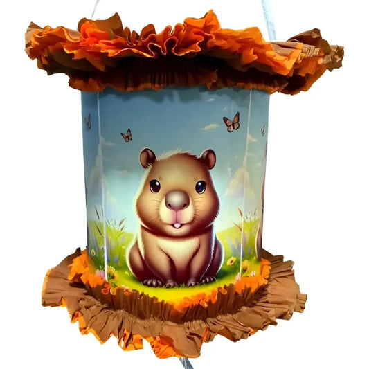 Piñata Cumpleaños Capibara Capybara 53 Cm Marrón Carpincho