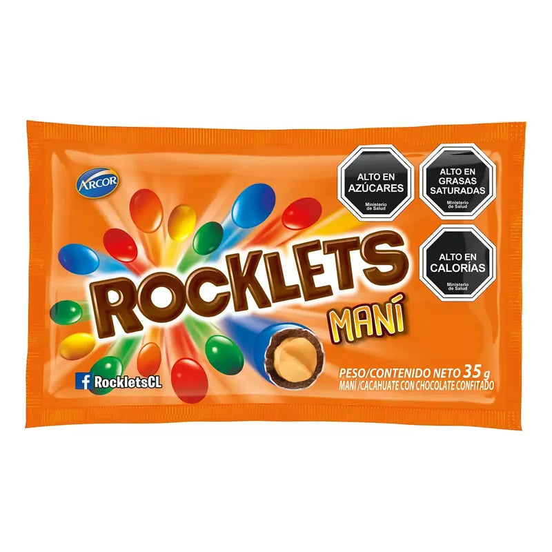 Rocklets Maní Chocolate Caramelo Mani Arcor Chocolate Y Maní Caja 30 g 18 U Pack X 18