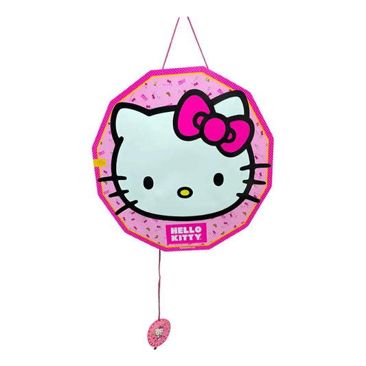 Piñata De Cumpleaños Plana 3d Hello Kitty Armable Rosa Chicle Hello Kitty