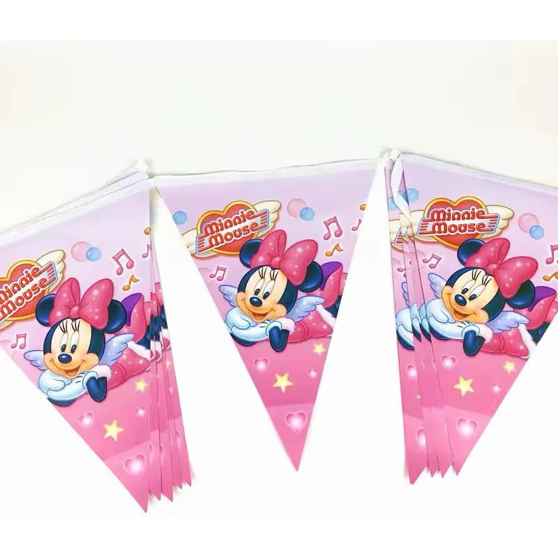Guirnalda Banderines Minnie Mouse Fiesta Cumpleaños Rosa