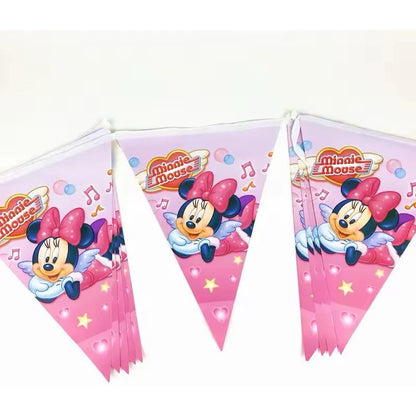 Guirnalda Banderines Minnie Mouse Fiesta Cumpleaños Rosa