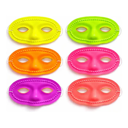 Antifaces Fluor Dekotillon Para Cumpleaños Y Fiestas X6 Flúor