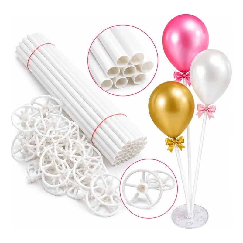 Pack 50 Varillas Para Globos Gruesas Blancas Decorativas Blanco