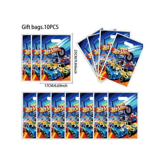 10 Bolsitas Dulceras De Cumpleaños Autos Hot Wheels Cotillón