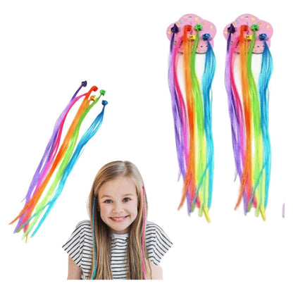 Pack 30 Pinches Cabello Artificial Flúor Sorpresa Cumpleaños Multicolor