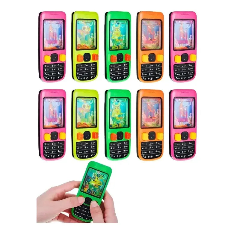 Pack 12 Juguetes Celular De Agua Lanzador De Aros Sorpresas Surtido