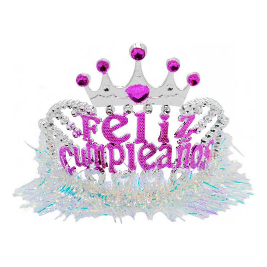 Corona De Cumpleaños Mujer Con Flecos