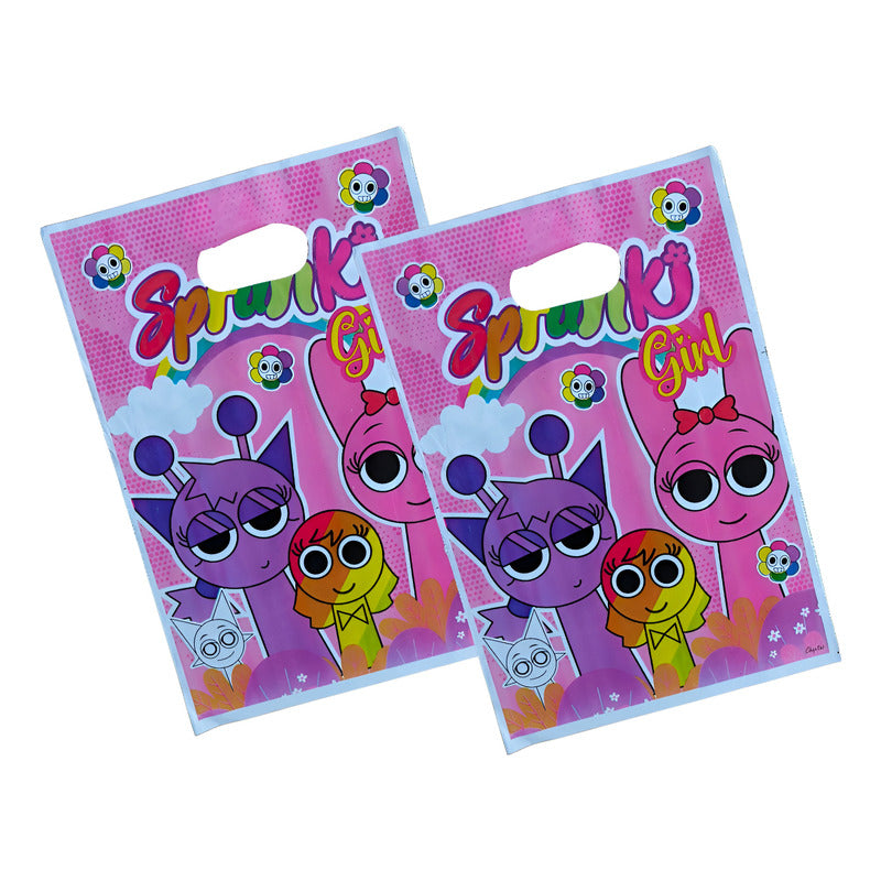 Pack 10 Bolsas Medianas Cumpleaños Sprunki