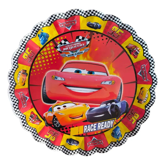 Pack 4 Bandejas Cumpleaños Cars  ( Cartón 32 Cm )