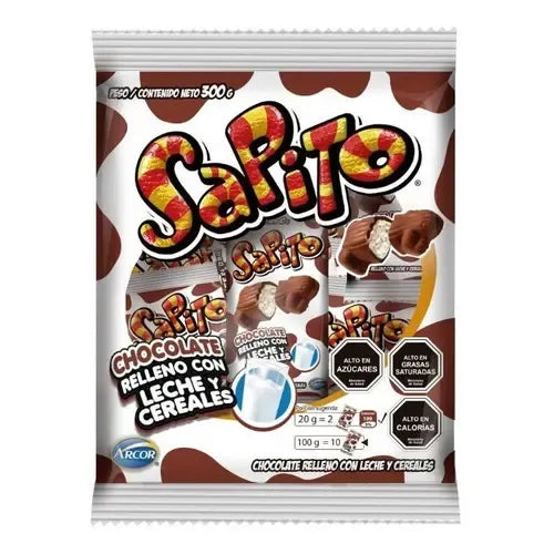 Chocolates Sapito Arcor Rellenos Leche Cereales Bolsa 300g