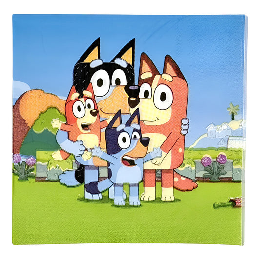 Servilletas Cumpleaños Bluey Bingo 10 Unidades