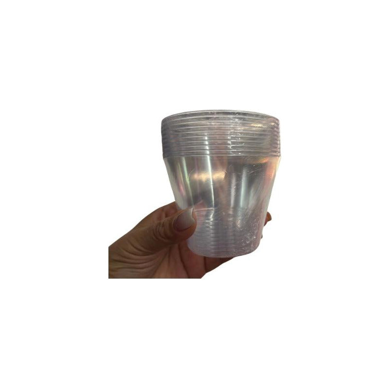 10 Vasos Para Postres Acrílicos Transparentes 270 Ml