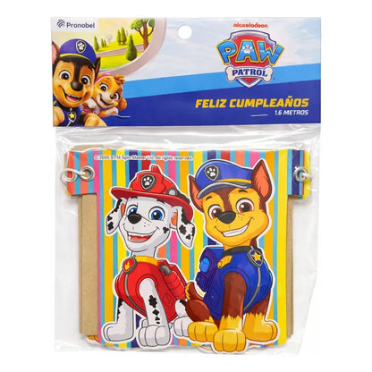 Guirnalda Feliz Cumpleaños Paw Patrol Multicolor Paw Patrol / Feliz Cumpleaños