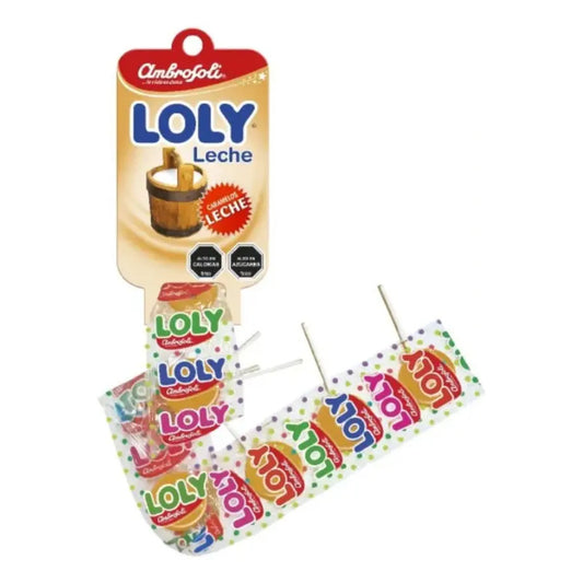 Loly Paletas De Leche 10 Unidades Piñata Cumpleaños