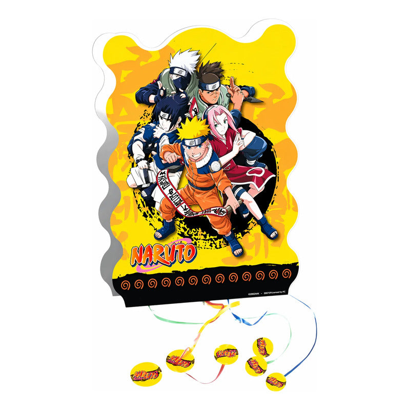 Piñata Naruto Para Fiesta Y Cumpleaños Cotillón Amarillo
