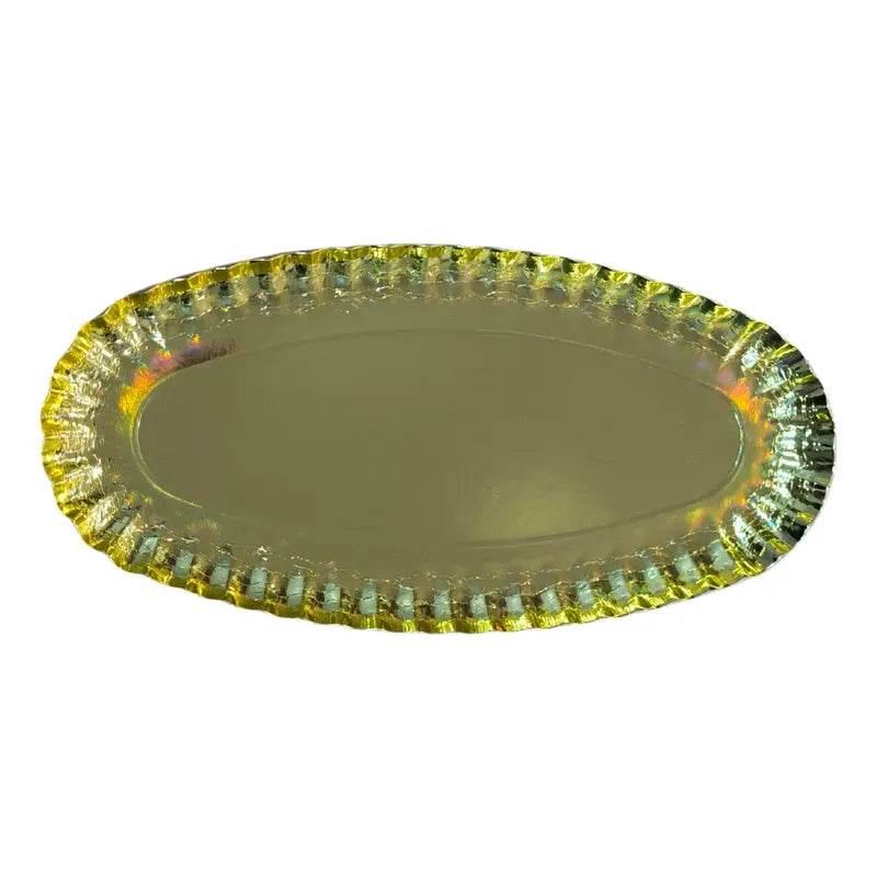 Pack 3 Bandejas Cartón Cóctel 39x19.5 Cm Doradas Dorado