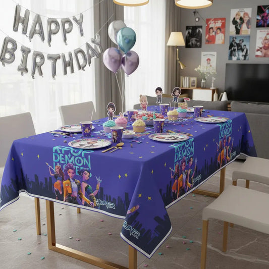 Cotillón Cumpleaños Mantel Decorativo Guerreras Kpop Guerreras K Pop