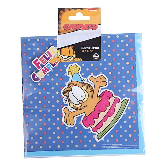 Pack 16 Servilletas Desechables Cumpleaños Garfield