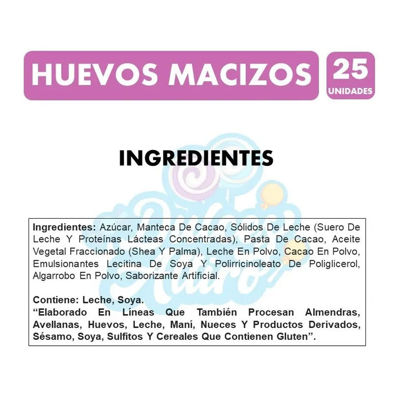 Huevitos De Pascua - Bandeja De 25 Huevos Ambrosoli Macizos