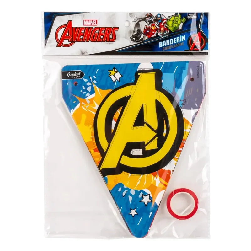 Banderin Avengers Medida 3 Metros 1 Unidad Azul