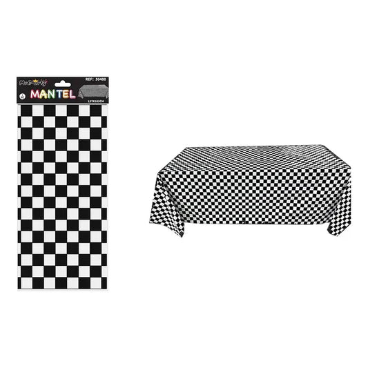 Cotillón Decorativo De Ajedrez Mantel 137x183 Cm Ajedrez