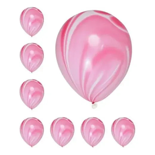 Pack 12 Globos Látex De Cumpleaños Retro Manchas Colores