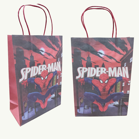Bolsa De Papel Cumpleaños Spiderman 32*22