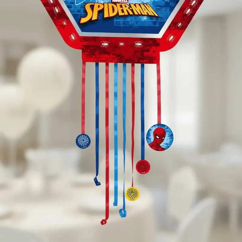 Piñata 3d Spiderman Hombre Araña Cotillón Activarte Rojo Grande