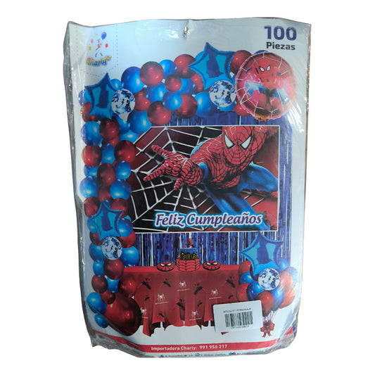 Set Decoración Globos Candy Bar Spiderman Hombre Araña