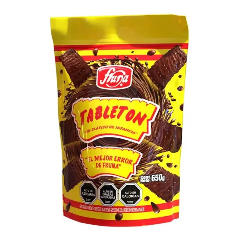 Tabletones Fruna Bolsa Doypack 650g Galletas Cubiertas Sabor Chocolate