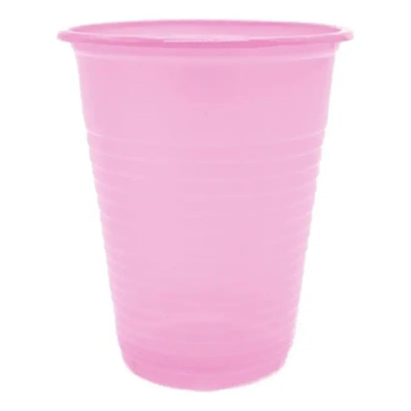25 Vasos Plásticos Unicolor  De 200 Cc Color A Eleccion
