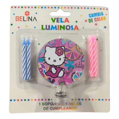 Vela Luminosa De Cumpleaños Hello Kitty