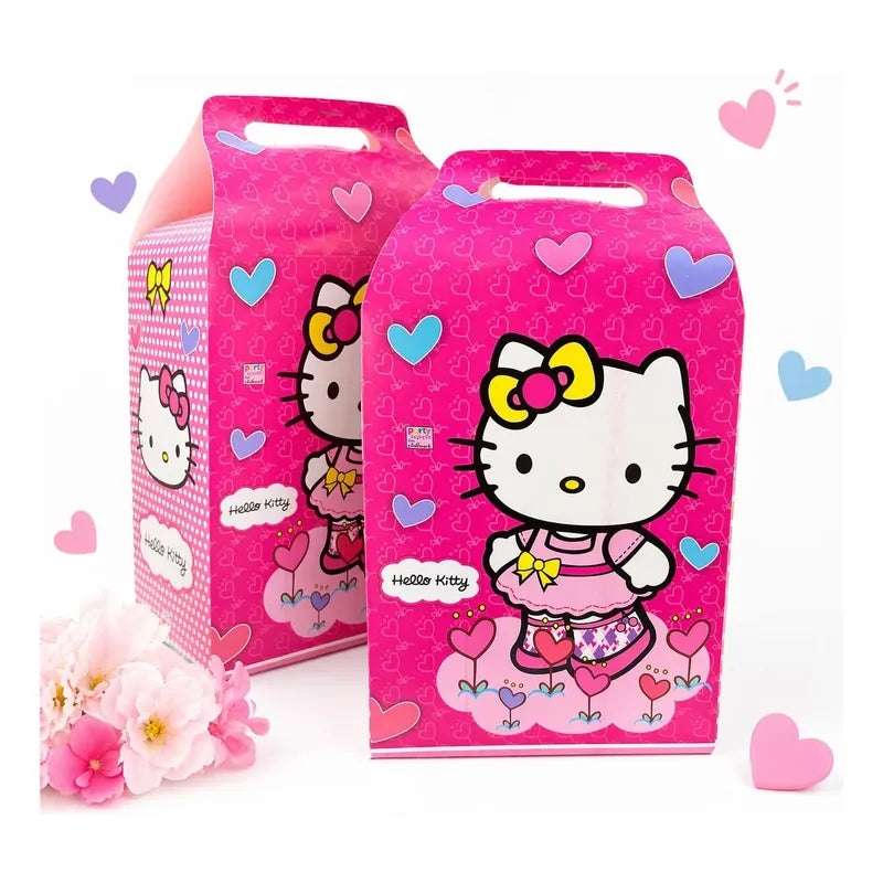 Pack 10 Cajitas De Cumpleaños Para Cotillón Hello Kitty