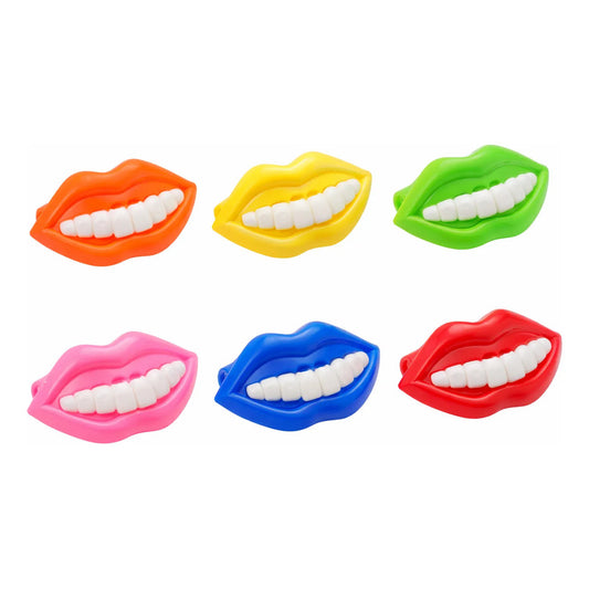 Silbatos De Fiesta Modelo Dientes Sorpresas Cumpleaños X 6