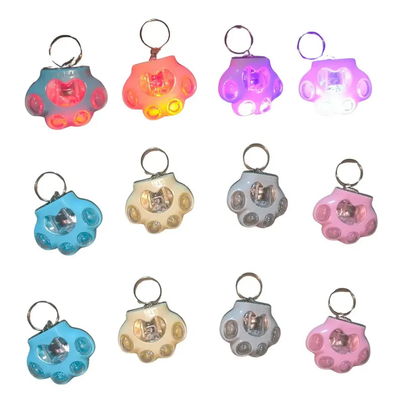 Pack 12 Llaveros De Patitas Con Luces Para Regalar Surtido