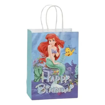 Pack 12 Bolsas De Papel Sirenita Ariel 16x21 Cm Multicolor Sirenita Ariel