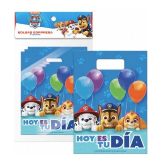 Pack Bolsas Cumpleaños Paw Patrol (6 Unidades)