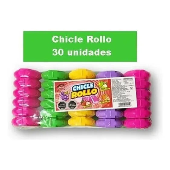 Chicle Rollo Mabu Surtidos 30 Unidades Sabores Frutales