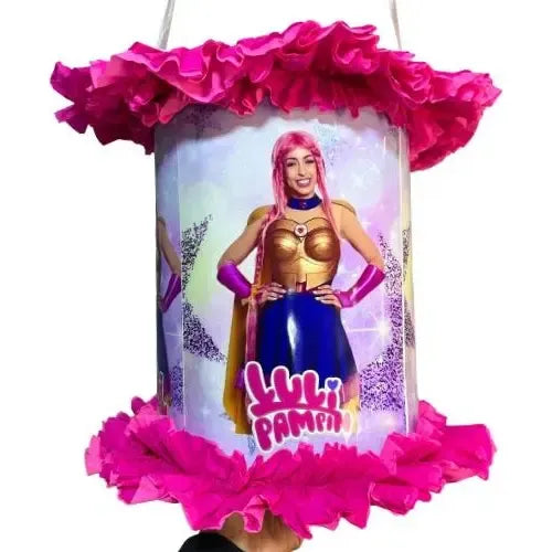 Piñata Cumpleaños Luli Pampim Cotillón Rosa Luli Pampim