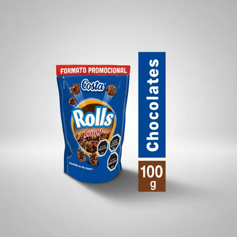 Costa Rolls Crispy 100 G Chocolate Crujiente Y Cremoso
