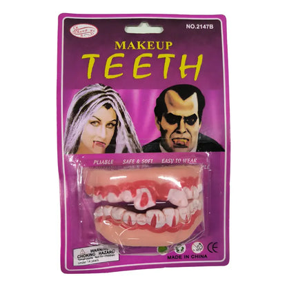 Dientes Halloween De Miedo Vampiros Piel