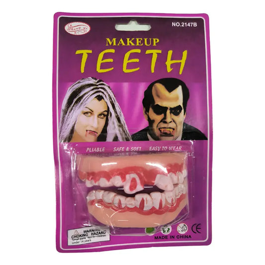 Dientes Halloween De Miedo Vampiros Piel