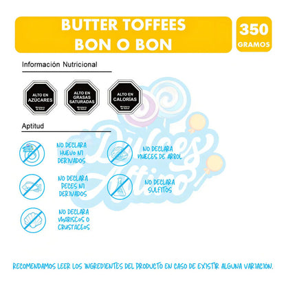 Caramelo Butter Toffes Bon O Bon - Bolsa Con 57 Unid Aprox