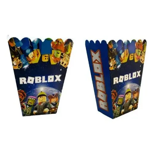 Pack 6 Cajas De Cabritas Pop Corn Roblox Cotillón Azul